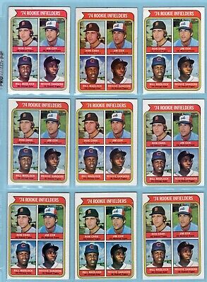 1974 Topps #600 Bill Madlock & others Lot of 9 Rookie Baseball Cards VG st - NM 