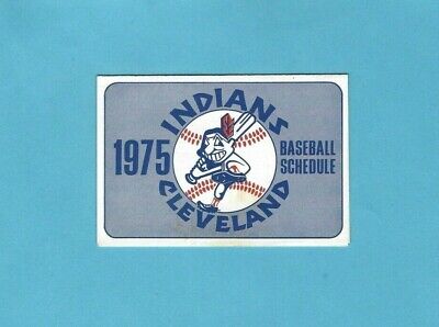 1975 Cleveland Indians Pocket Baseball Schedule