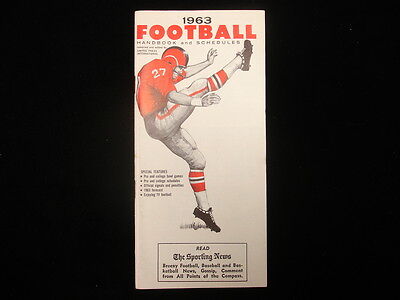 1963 TSN Football Handbook & Schedules Booklet