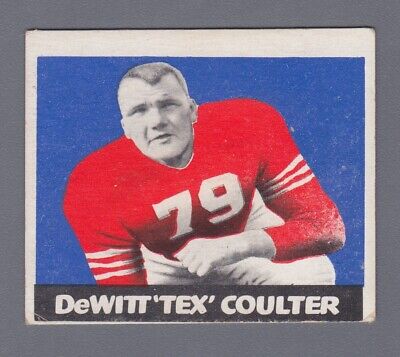 1948 Leaf #42 DeWitt 'Tex' Coulter New York Giants Rookie Football Card V/E o/c