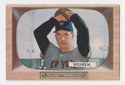 1955 Bowman #1 Hoyt Wilhelm New York Giants Baseball Card EX+