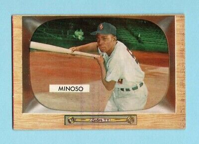 1955 Bowman #25 Minnie Minoso Chicago White Sox Baseball Card EX+ pmks