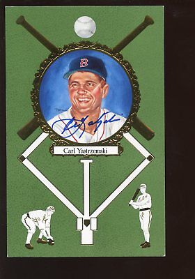 1992 Perez Steele Baseball Postcard Rose Carl Yastrzemski Autographed Hologram