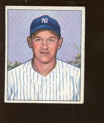 1950 Bowman Baseball Card #138 Allie Reynolds New York Yankees EX