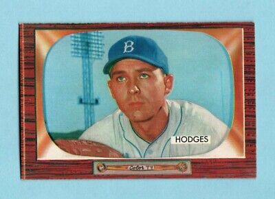 1955 Bowman #158 Gil Hodges Brooklyn Dodgers Baseball Card Ex/Mt