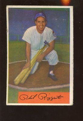 1954 Bowman Baseball Card #1 Phil Rizzuto New York Yankees VG