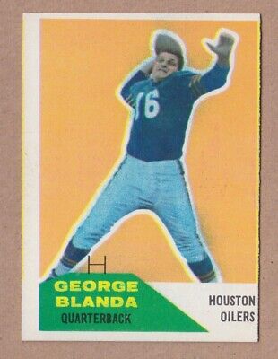 1960 Fleer #58 George Blanda Houston Oilers Football Card NM o/c