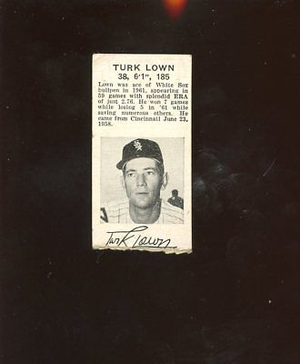 May 21 1962 Chicago White Sox Ticket Stub With Turk Lown Verso