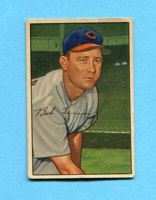 1952 Bowman #23 Bob Lemon Cleveland Indians Baseball Card VG+ stain/scrb on bk