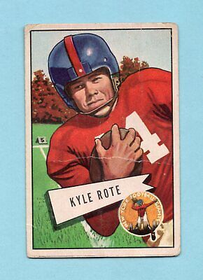 1952 Bowman Large #28 Kyle Rote New York Giants Rookie Football Card Low Grade