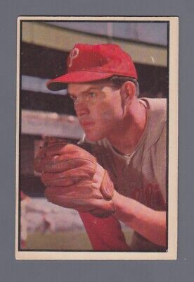 1953 Bowman Color #65 Robin Roberts Phila Phillies Baseball Card EX