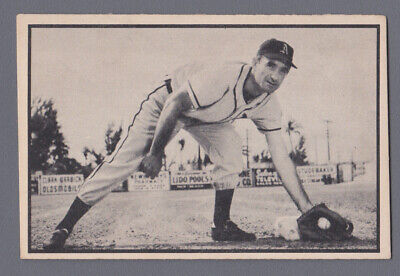 1953 Bowman Black & White #8 Pete Suder Philadelphia A's Baseball Card EX wkl