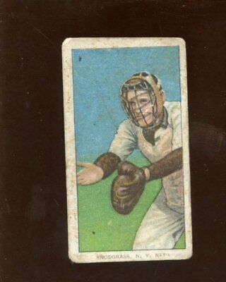 1909-1911 T206 Polar Bear Tobacco Baseball Card Snodgras Catching Variation 