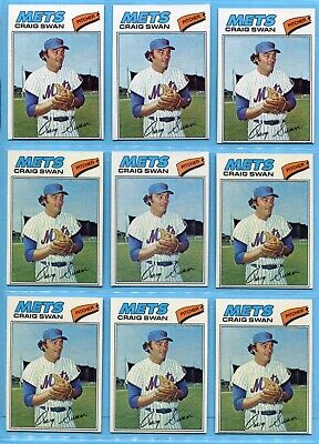 1977 Topps #94 Craig Swan New York Mets Lot of 61 Baseball Cards NM   