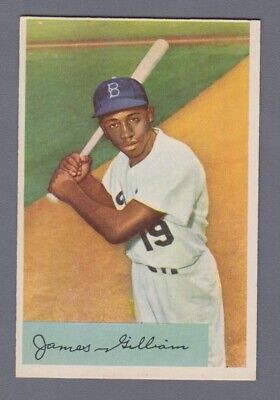 1954 Bowman #74 Junior Gilliam Brooklyn Dodgers Rookie Baseball Card NM