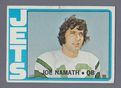 1972 Topps #100 Joe Namath New York Jets Football Card Low Grade