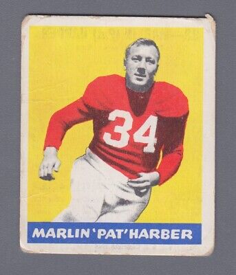 1948 Leaf #33 Marlin Pat Harder Chicago Cardinals Rookie Football Card Low Grade