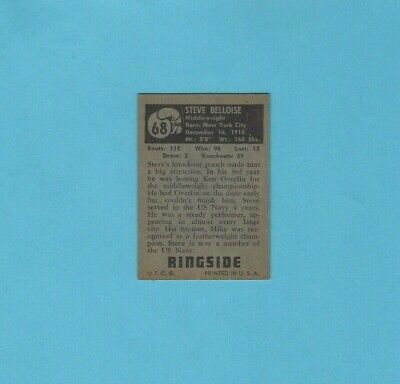 1951 Topps Ringside #68 Steve Belloise Boxing Card NM