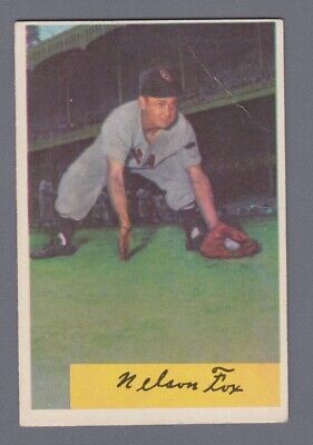 1954 Bowman #6 Nellie Fox Chicago White Sox Baseball Card Vg/Ex app cres