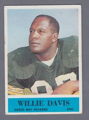 1964 Philadelphia #72 Willie Davis Green Bay Packers Rookie Football Card VG+