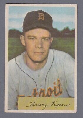 1954 Bowman #23 Harvey Kuenn Detroit Tigers Rookie Baseball Card VG+ wrk bk