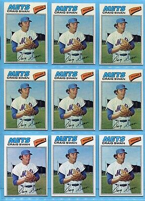 1977 Topps #94 Craig Swan New York Mets Lot of 61 Baseball Cards NM   