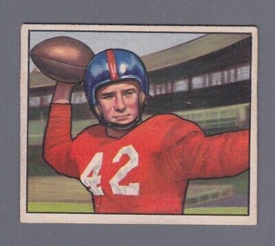 1950 Bowman #103 Charlie Conerly New York Giants Football Card EX+ ap ind ft