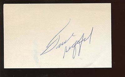 Frank Gifford Signed Index Card Football Hall of Famer Hologram