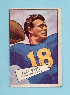 1952 Bowman Large #55 Andy Davis George Washington U Football Card Vg/Ex o/c