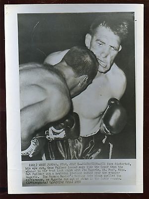 Original July 8 1958 Gene Fullmer vs Jim Hegerle Boxing Wire Photo