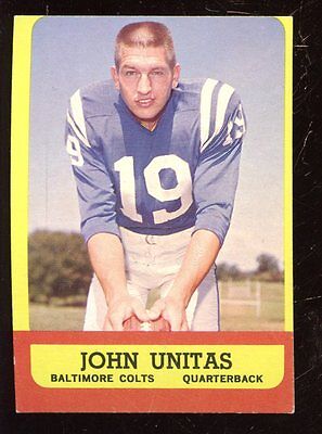 1963 Topps Football Card #1 John Unitas EXMT OC