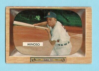 1955 Bowman #25 Minnie Minoso Chicago White Sox Baseball Card VG+ wrks