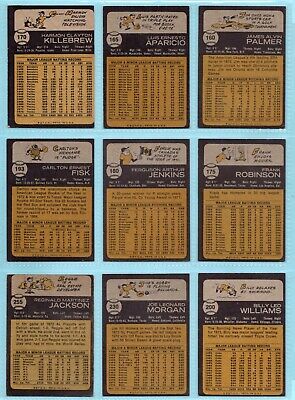 1973 Topps Lot of 12 Different Hall of Famer Baseball Cards EX - NM