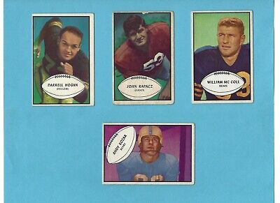 1953 Bowman Lot of 7 Different Football Cards Low Grade - Vg/Ex