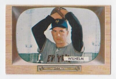 1955 Bowman #1 Hoyt Wilhelm New York Giants Baseball Card EX