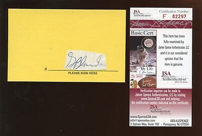 George Blanda Signed Index Card Football Hall of Famer JSA Cert