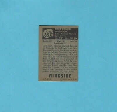 1951 Topps Ringside #65 Fitzie Pruden Boxing Card 