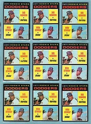 Lot of 14 1971 Topps #188 Bobby Valentine Rookie Baseball Cards Vg/Ex - Ex/Mt   