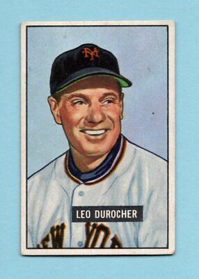 1951 Bowman #233 Leo Durocher New York Giants Baseball Card EX wrk