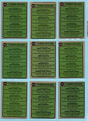 1974 Topps #600 Bill Madlock & others Lot of 9 Rookie Baseball Cards VG st - NM 