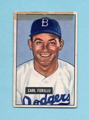 1951 Bowman #81 Carl Furillo Brooklyn Dodgers Baseball Card EX app tp wk/cr