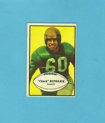 1953 Bowman #24 Chuck Bednarik Philadelphia Eagles Football Card NM o/c ptln