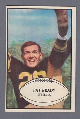 1953 Bowman #10 Pat Brady Pittsburgh Steelers Football Card Ex/Mt o/c