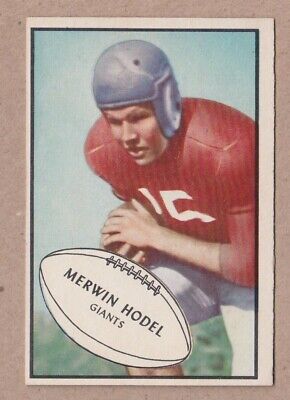 1953 Bowman #70 Merwin Hodel New York Giants Football Card Ex/Mt