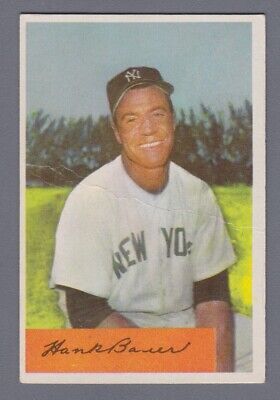 1954 Bowman #129 Hank Bauer New York Yankees Baseball Card Low Grade