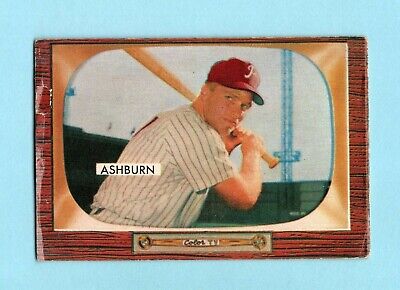 1955 Bowman #130 Richie Ashburn Philadelphia Phillies Baseball Card EX app wcc