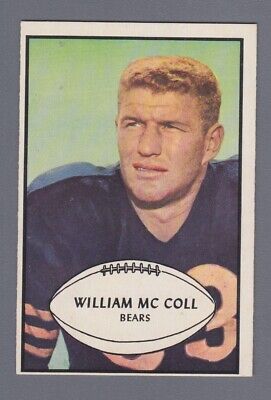 1953 Bowman #12 William McColl Chicago Bears Football Card NM o/c