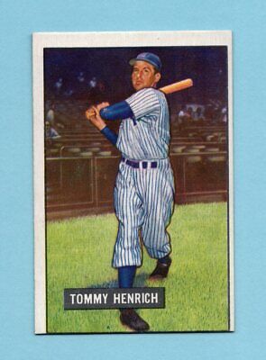 1951 Bowman #291 Tommy Henrich NY Yankees High Number Baseball Card NM o/c