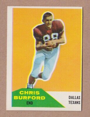 1960 Fleer #81 Chris Burford Dallas Texans Rookie Football Card NM