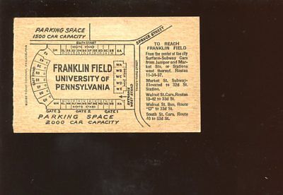 October 22 1938 NCAA Football Ticket Stub Columbia at Pennsylvania NRMT